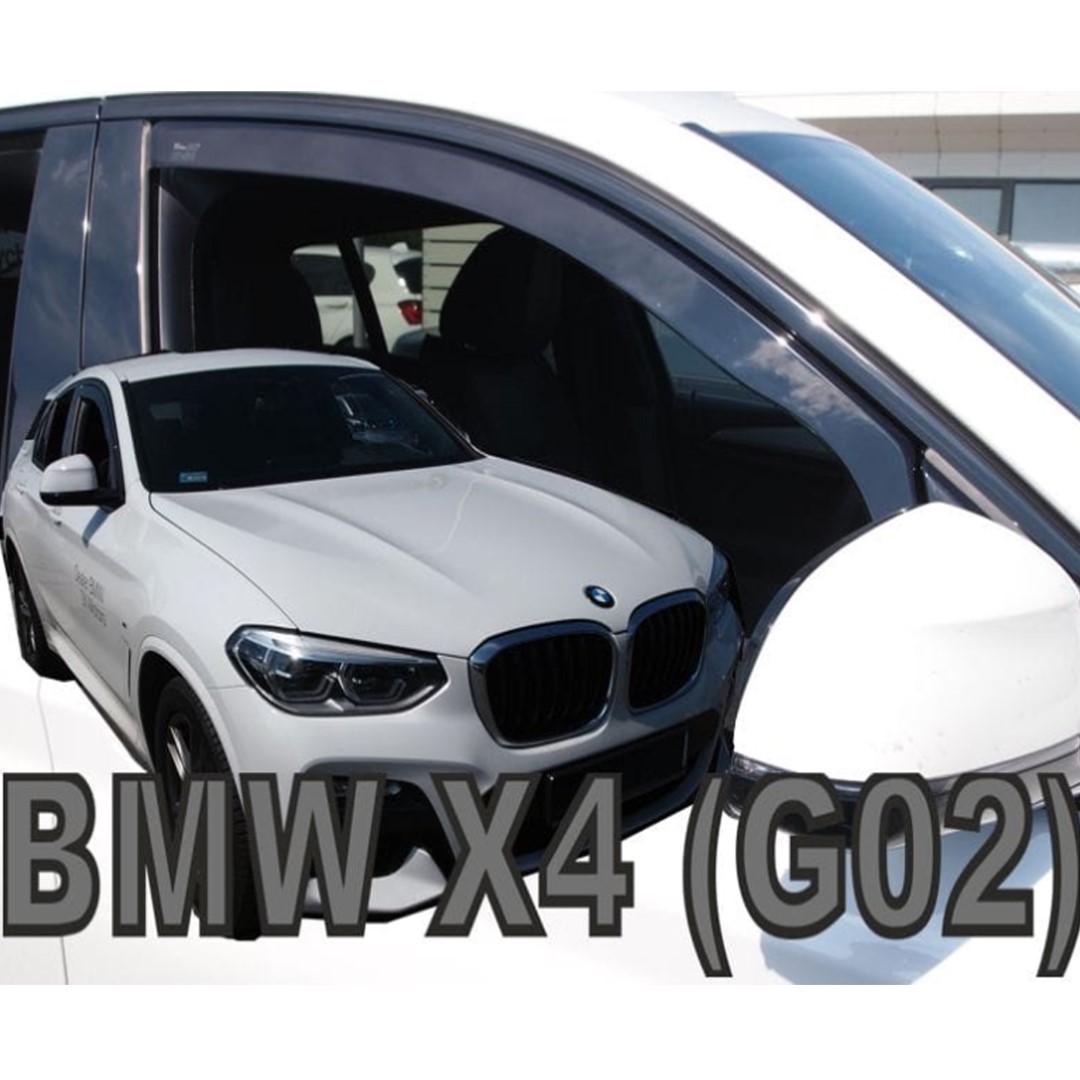 Ανεμοθραυστες Για Bmw X4 G02 5D 2018-2021 Ζευγαρι Απο Ευκαμπτο Φιμε Πλαστικο HEKO - 2 Τεμ.