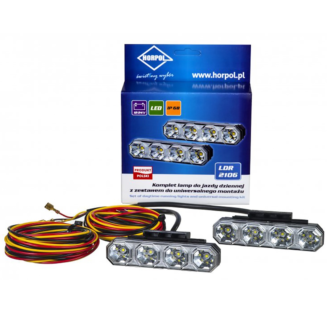 Drl HOR78 12/24V Προσθετο Daytime Διεθνη Με 4LED 6W 120,5X36,8MM Μαυρο 2τεμ - Thumbnail 5