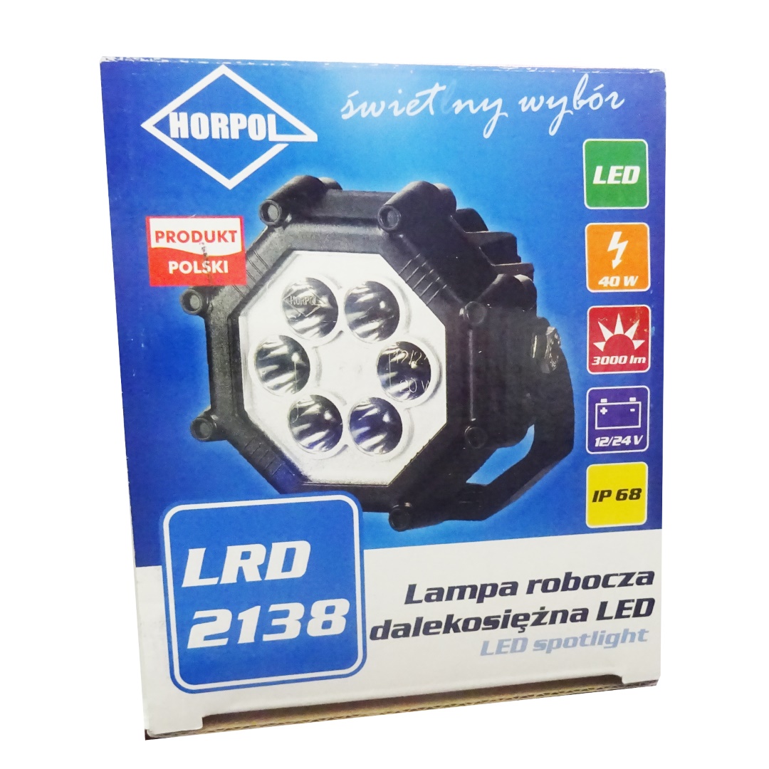 Προβολεας Εργασιας (σποτ) 12/24V HOR73 40W 3000LM 6LED 8γωνος 107X81MM - Thumbnail 3