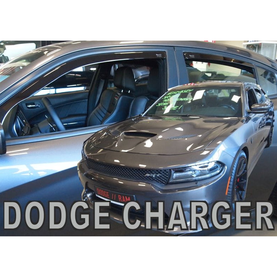 Ανεμοθραυστες Για Dodge Charger 5D 2011+ Σετ Αυτοκινητου Απο Ευκαμπτο Φιμε Πλαστικο HEKO - 4 Τεμ.