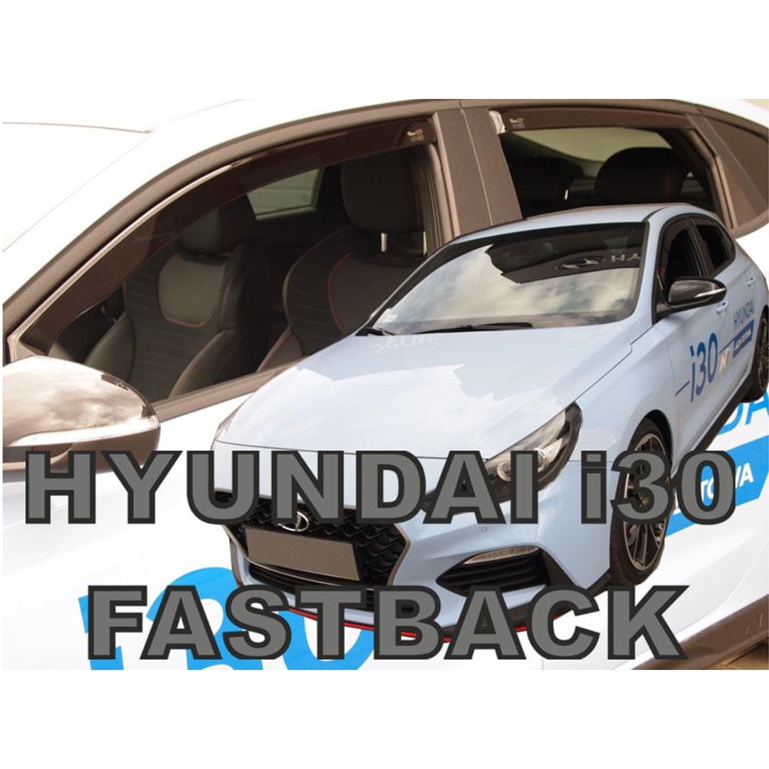 Ανεμοθραυστες Για Hyundai I30 Fastback N 5D 2019+ Σετ Αυτοκινητου Απο Ευκαμπτο Φιμε Πλαστικο HEKO - 4 Τεμ.