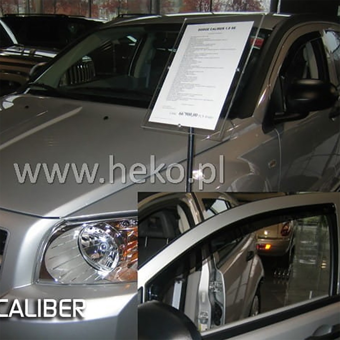 Ανεμοθραυστες Για Dodge Caliber 5D 2006-2011 Ζευγαρι Απο Ευκαμπτο Φιμε Πλαστικο HEKO - 2 Τεμ.