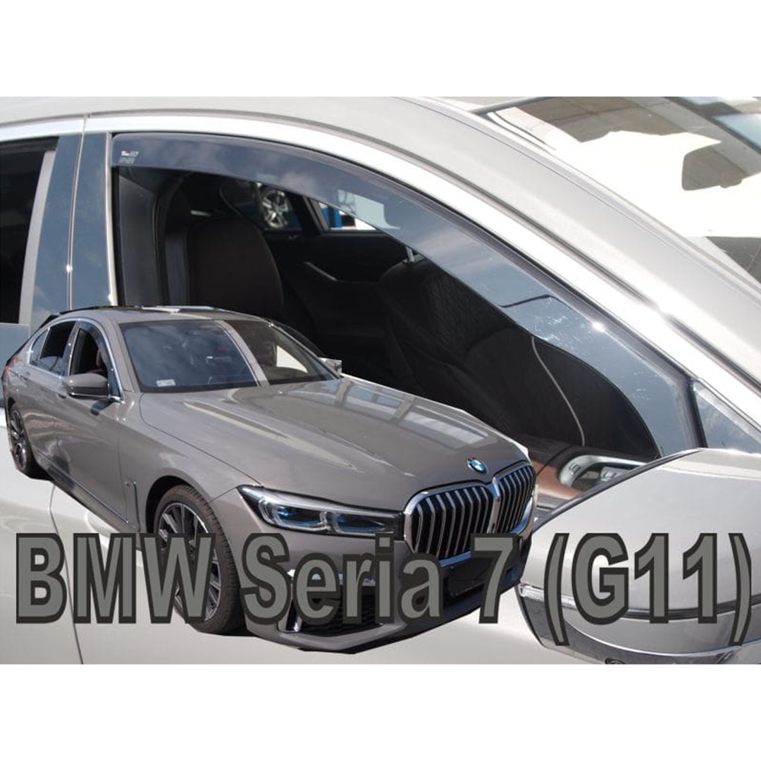 Ανεμοθραυστες Για Bmw 7 G11 4D 2015-2021 Ζευγαρι Απο Ευκαμπτο Φιμε Πλαστικο HEKO - 2 Τεμ.