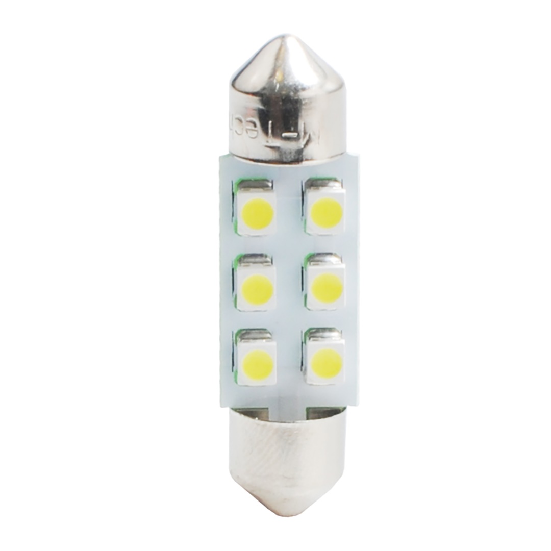 Λαμπακια Πλαφονιερας C5W/C10W 12V 0,48W SV8,5 36MM LED 6XSMD3528 Πρασινο Blister 2τεμ. M-TECH