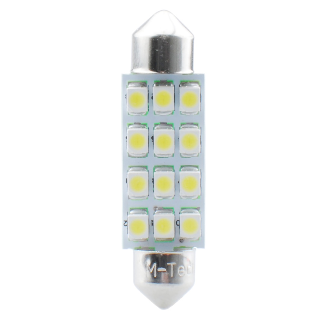 Λαμπακια Πλαφονιερας C5W/C10W 12V SV8.5 41MM 1,5W 12XSMD2835 LED Osram Μπλε Blister 2τεμ. M-TECH