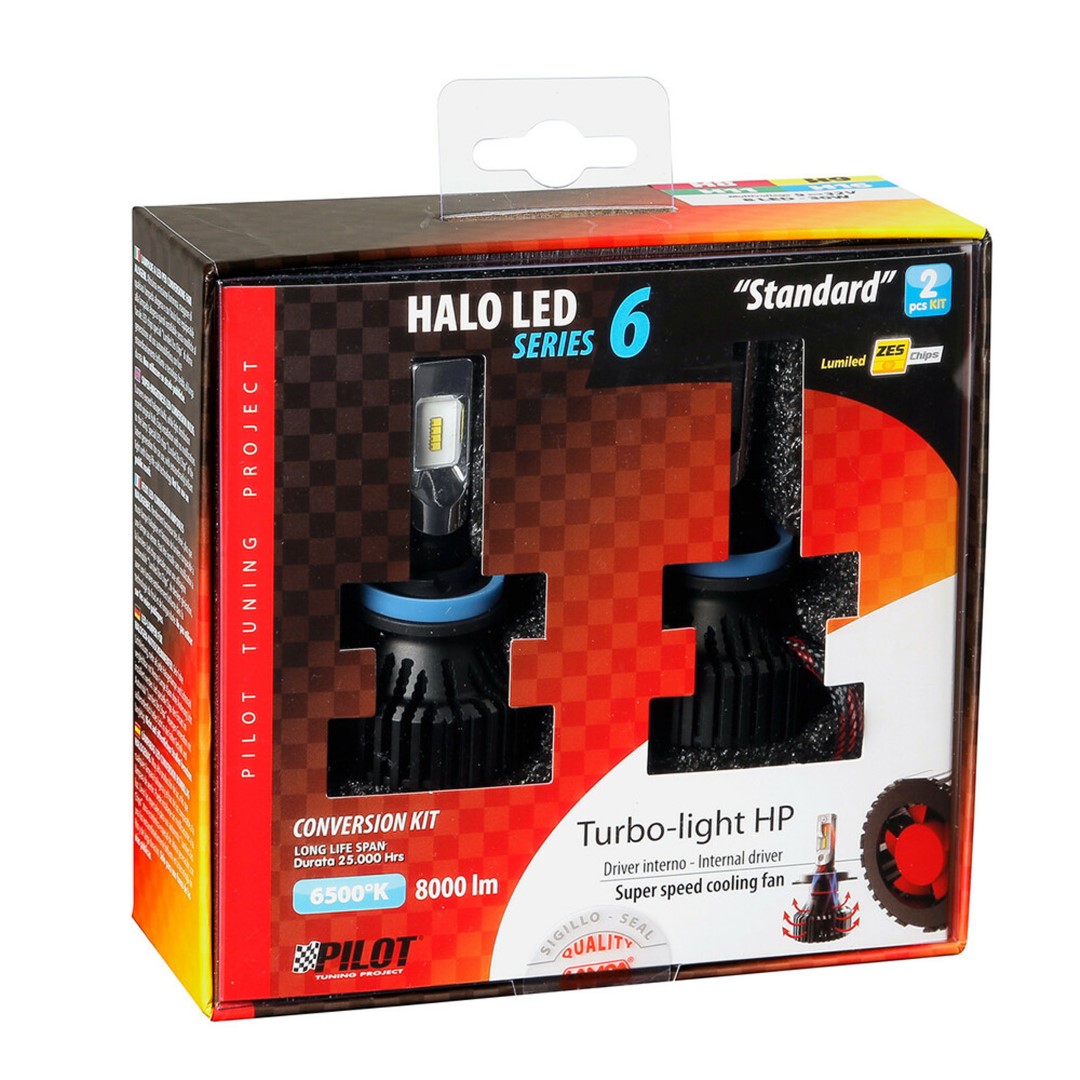 H8/H9/H11/H16 9-32V 6.500K 8.000LM 60W PGJ19-X Halo LED Serie 6 Standard 8LED Zes 2τεμ. LED Kit - Thumbnail 3