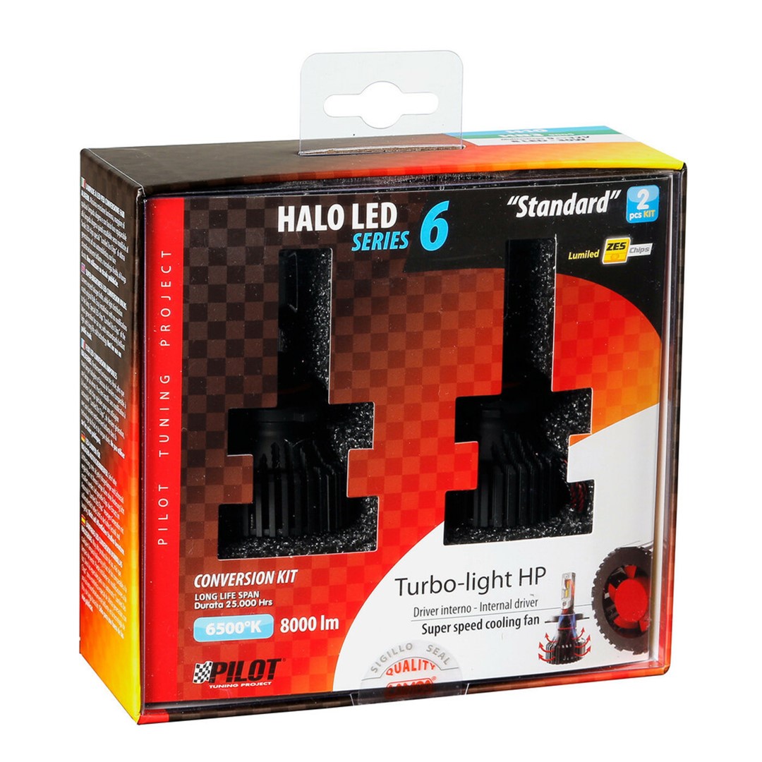 H10/HB3 9005 9-32V 6.500K 8.000LM 60W P20D Halo LED Serie 6 Standard 6LED Zes 2τεμ. LED Kit - Thumbnail 3