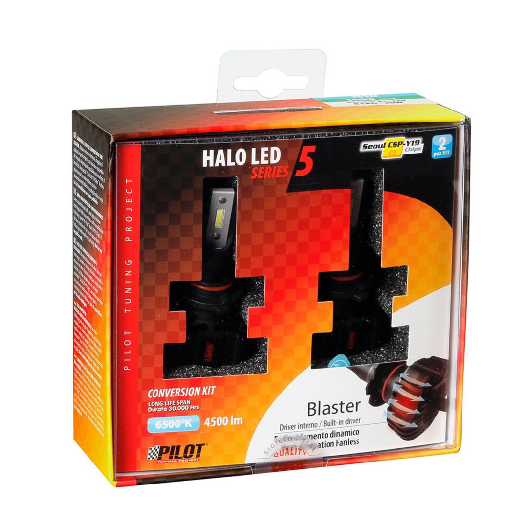 H10/HB3 9005 9-32V 6.500K 4.500LM 40W P20D Halo LED Serie 5 Blaster 8LED Seoul 2τεμ. LED Kit - Thumbnail 3
