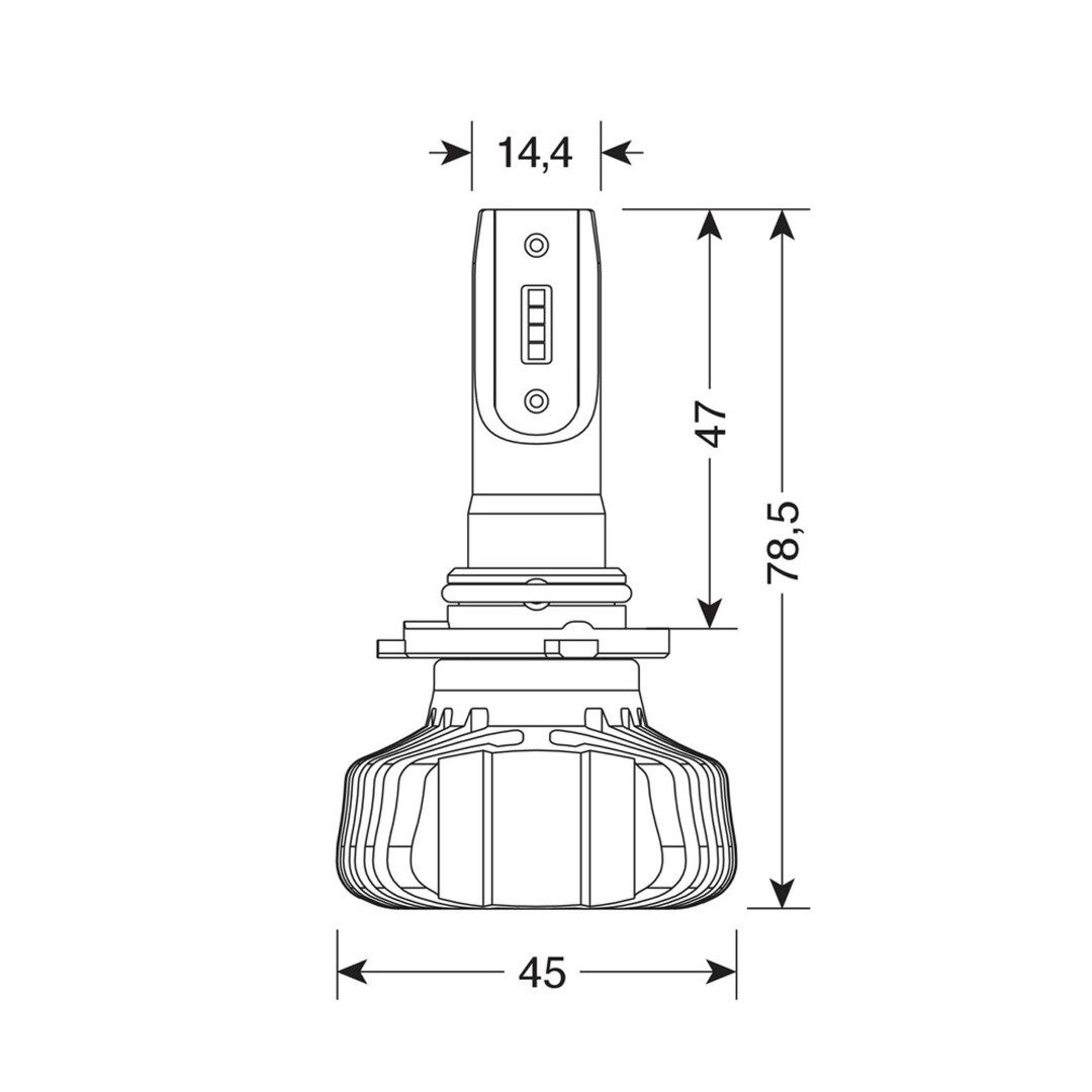 H10/HB3 9005 9-32V 6.500K 4.500LM 40W P20D Halo LED Serie 5 Blaster 8LED Seoul 2τεμ. LED Kit - Thumbnail 2