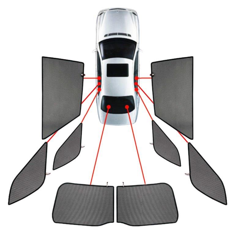 CarShades - ΚΟΥΡΤΙΝΑΚΙΑ CAR SHADES ΓΙΑ LAND ROVER RANGE ROVER L322 5D 02-12 - 8 ΤΕΜ. (PVC.LRO-RR-5-A)