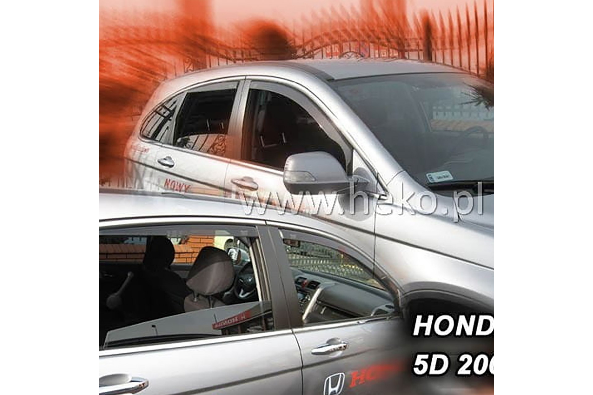 Ανεμοθραυστες Για HONDA Cr-v 3 5D 02/2007-2012 Ζευγαρι Απο Ευκαμπτο Φιμε Πλαστικο HEKO - 2 Τεμ.