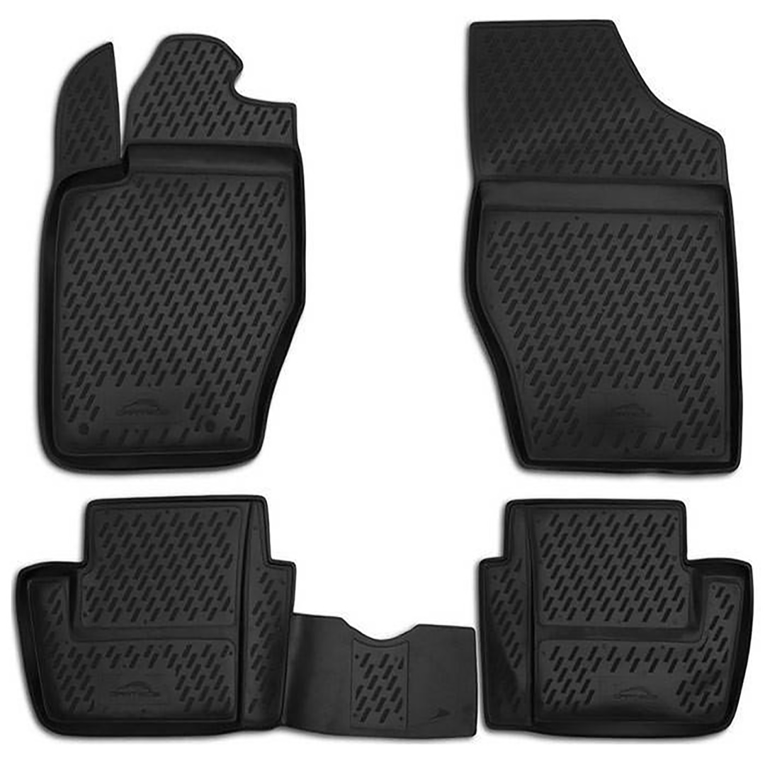 Πατακια Σε Σκαφη Tpe Λαστιχο Για Citroen C4 5D 2001-2011 Σε Μαυρο Χρωμα NOVLINE - 4 Τεμ.