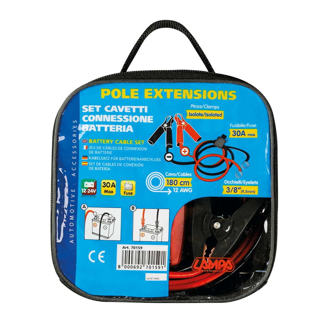 Ρευματοδοτες Pole Extensions 12/24V 180CM Με Ακροδεκτες 9,5MM Για Πολους Μπαταριας Και Ασφαλεια 30A - Thumbnail 5