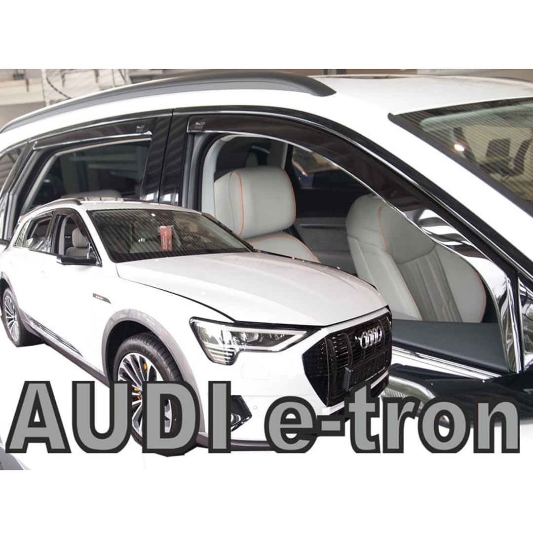 Ανεμοθραυστες Για Audi E-tron 5D 2018+ Σετ Αυτοκινητου Απο Ευκαμπτο Φιμε Πλαστικο HEKO - 4 Τεμ.