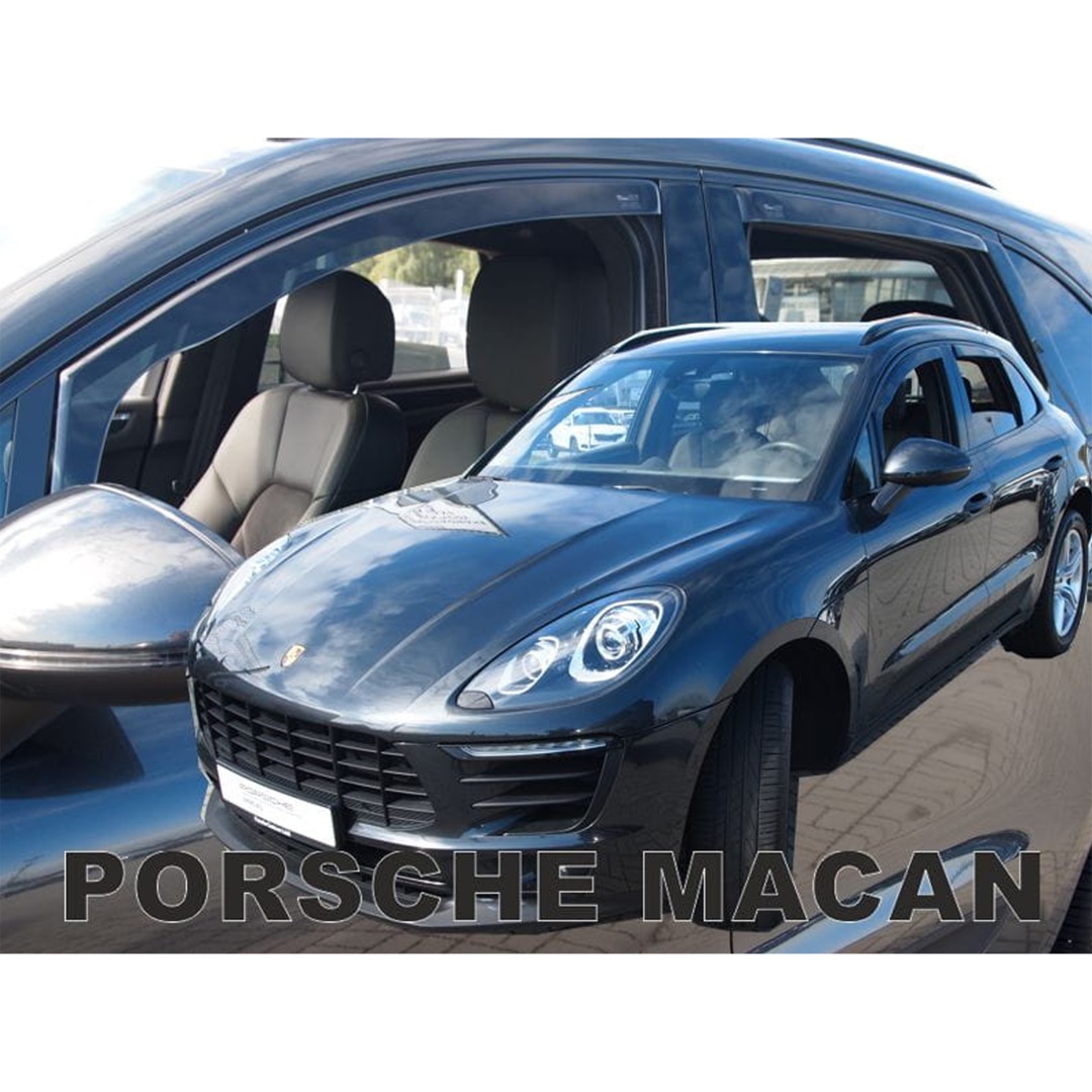 Ανεμοθραυστες Για Porsche Macan 5D 2013+ Σετ Αυτοκινητου Απο Ευκαμπτο Φιμε Πλαστικο HEKO - 4 Τεμ.