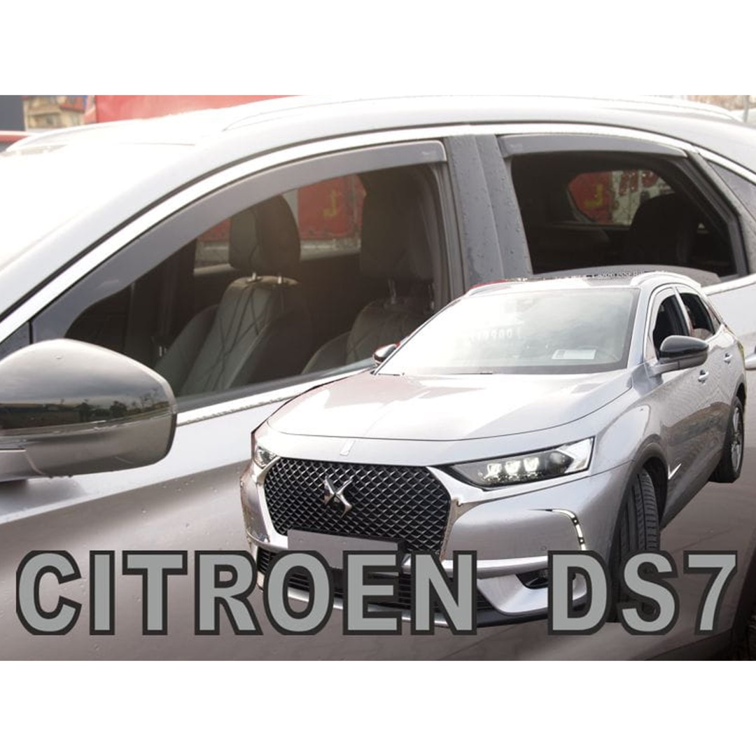 Ανεμοθραυστες Για Citroen DS7 Crossback 5D 2018+ Σετ Αυτοκινητου Απο Ευκαμπτο Φιμε Πλαστικο HEKO - 4 Τεμ.