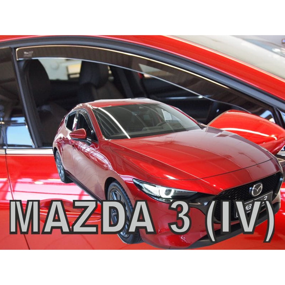 Ανεμοθραυστες Για Mazda 3 5D Hb 2019+ Ζευγαρι Απο Ευκαμπτο Φιμε Πλαστικο HEKO - 2 Τεμ.