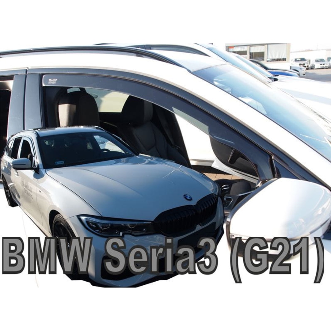 Ανεμοθραυστες Για Bmw 3 G20 / G21 4D/5D 2019-2021 Ζευγαρι Απο Ευκαμπτο Φιμε Πλαστικο HEKO - 2 Τεμ. - Thumbnail 2