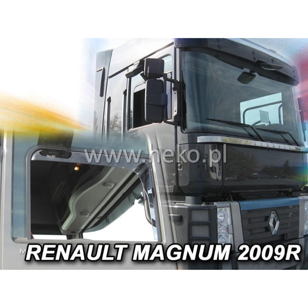 ΑΝΕΜΟΘΡΑΥΣΤΕΣ ΓΙΑ RENAULT MAGNUM - MAGNUM 2 ΜΕ ΦΙΝΙΣΤΡΙΝΙ 2009+ ΖΕΥΓΑΡΙ ΑΠΟ ΕΥΚΑΜΠΤΟ ΦΙΜΕ ΠΛΑΣΤΙΚΟ HEKO - 2 ΤΕΜ.