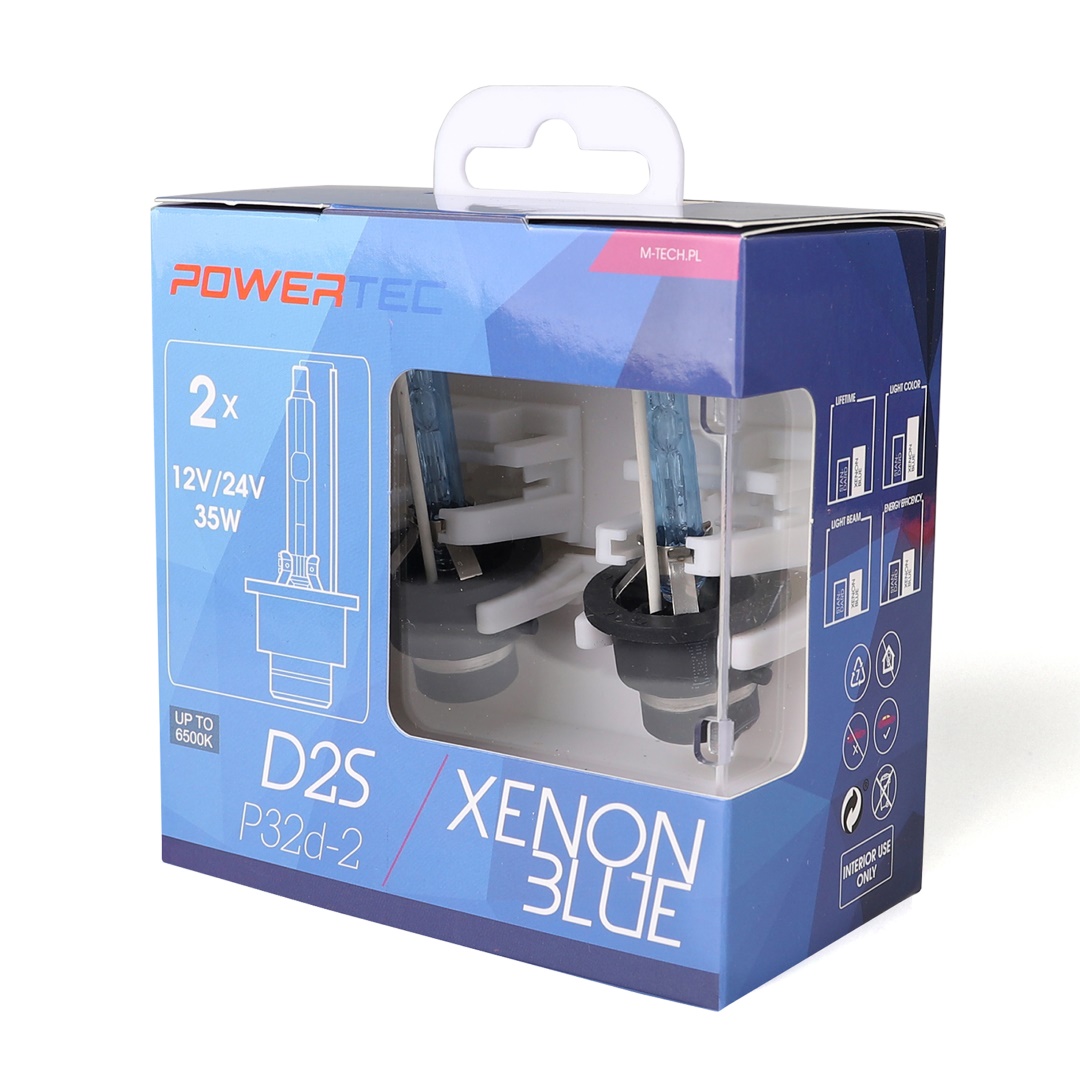 D2S 12V 35W P32D-2 6.500K Powertec Xenon Blue 2τεμ. M-TECH - Thumbnail 2