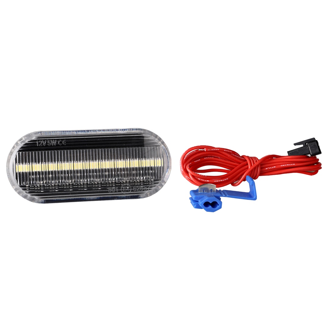 Vw Golf 3+4 /polo 6N/9N/PASSAT 96>/T5/SHARAN 18LED (2χ9) Smd 2 Χρησεων Πλαινα Φλας Φτερου Διαφανα