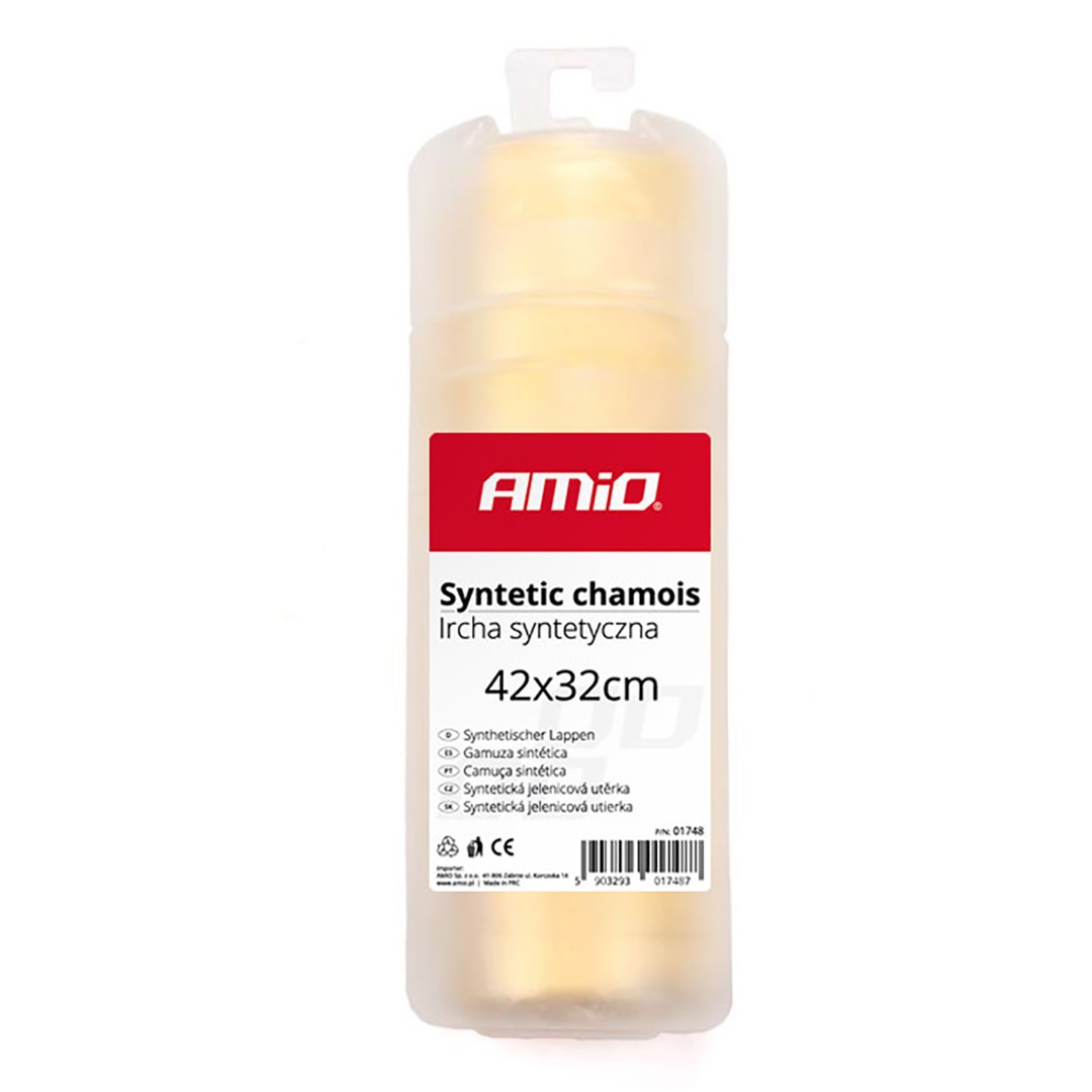 AMIO - Συνθετικό Δέρμα Chamois CWASH-04 Διαστάσεων 42X32CM Για Στέγνωμα Χωρίς Γραμμές Και Υψηλή Απορροφητικότητα Σε Αυτοκίνητο Και Επιφάνειες - 1 Τεμ. (01748/AM) - Thumbnail 2