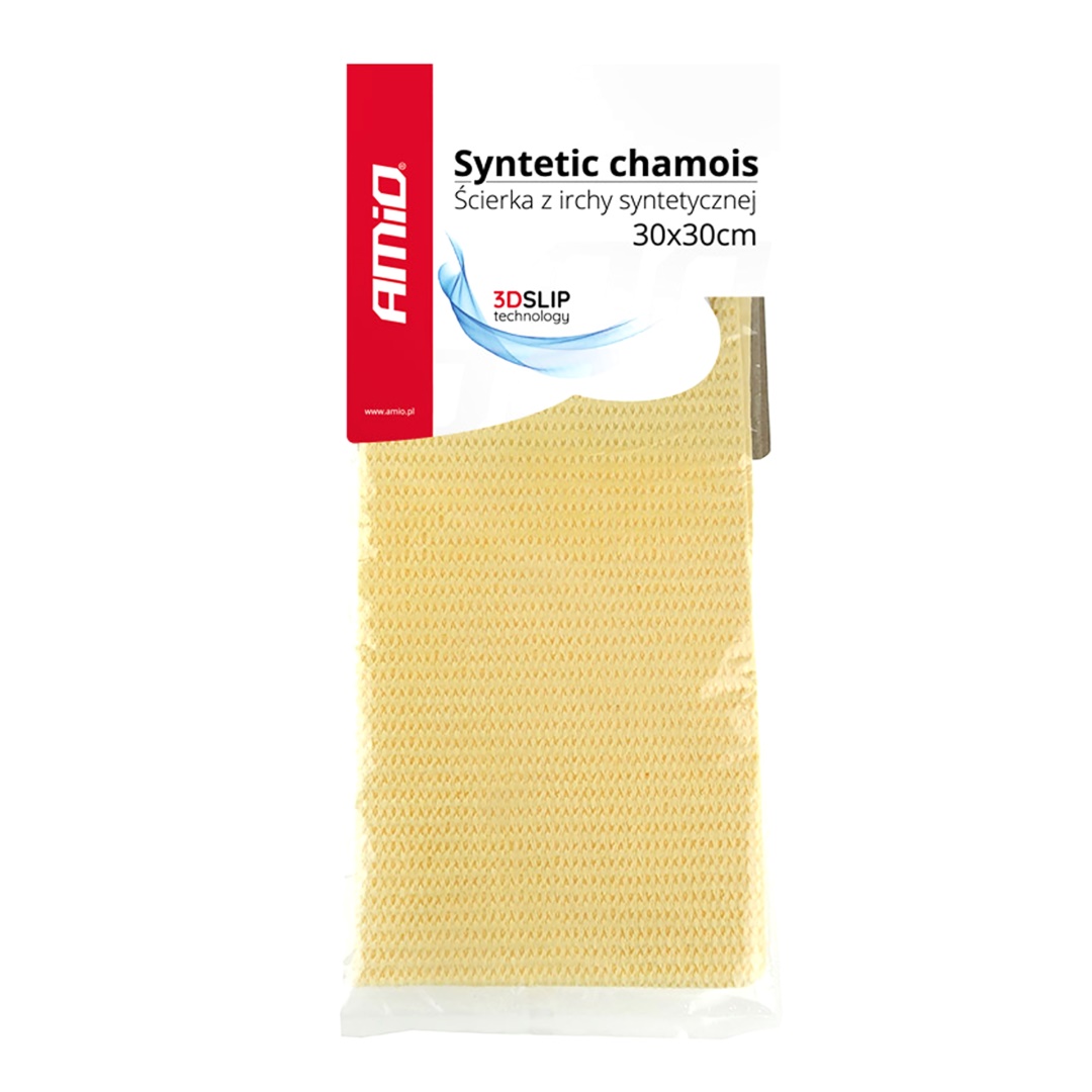 AMIO – Συνθετικό Δέρμα Chamois 02169 3D Slip 30X30CM, Εξαφανίστε Κάθε Ίχνος Υγρασίας Και Προστατέψτε Το Χρώμα Του Οχήματός Σας Από Θαμπάδες Και Γρατζουνιές – 1 Τεμ. (02169/AM) - Thumbnail 2