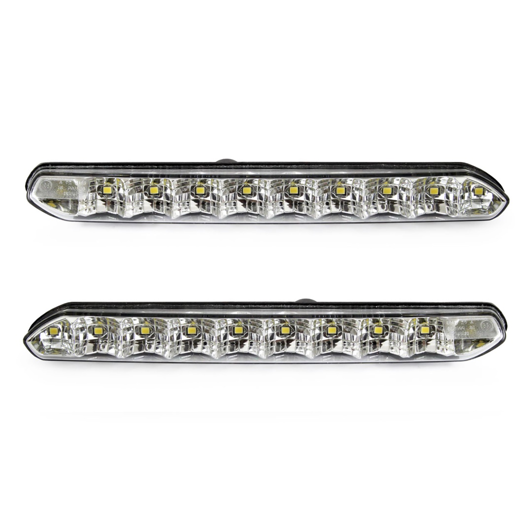 Amio - Φώτα Ημέρας DRL Τάση Λειτουργίας 12/24V Απόδοση 7W 20 LED 0.35W Ανά LED Διαστάσεις 190x20x40mm για Αυτοκίνητο – 2 τεμ. (01266/AM)