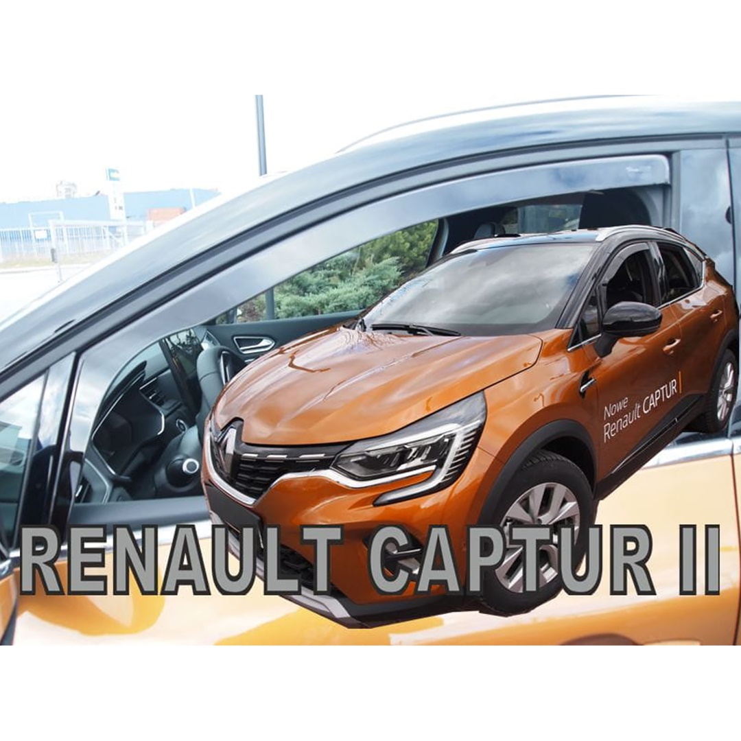 Ανεμοθραυστες Για Renault Captur 5D 2019+ Ζευγαρι Απο Ευκαμπτο Φιμε Πλαστικο HEKO - 2 Τεμ.