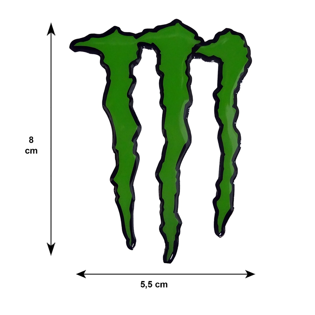 MONSTER ΑΥΤΟΚΟΛΛΗΤΟ 8 cm ΠΡΑΣΙΝΟ ΜΕ ΕΠΙΚΑΛΥΨΗ ΕΠΟΞΕΙΔΙΚΗΣ ΡΥΤΙΝΗΣ (ΥΓΡΟ ΓΥΑΛΙ)  - 1 ΤΕΜ.