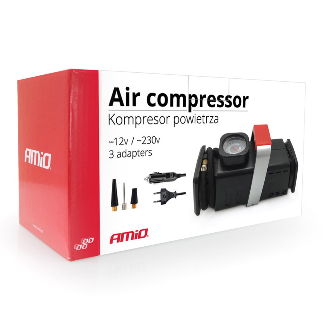 AMIO - Κομπρεσέρ Αέρα Τάση Λειτουργίας 12-220V Πίεση 150PSI Μήκος Καλωδίου 300CM Για Επιβατικά Αυτοκίνητα - 1 Τεμ. (01134/AM) - Thumbnail 3