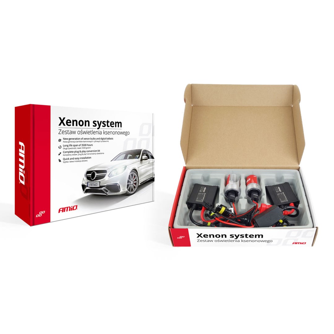 AMIO - Kit Xenon Bi-xenon H4-3 6000K 35W 12V Με Slim Ballast Για Ισχυρό Λευκό Φωτισμό Δρόμου Και Καθαρή Δέσμη Σε Μεσαία Και Μεγάλη Σκάλα - 1 Σετ (01943/AM) - Thumbnail 2
