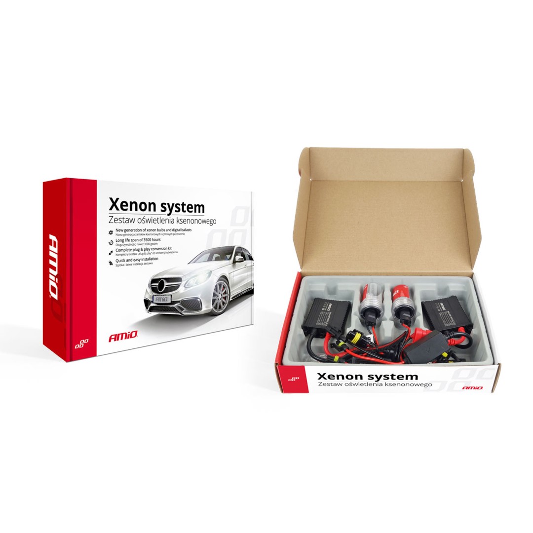 AMIO - Kit Xenon H7 8000K 35W 12V Με Slim Ballast Για Έντονο Ψυχρό Φωτισμό Δρόμου Και Καθαρή Δέσμη Με Εύκολη Εγκατάσταση Σε Περιορισμένο Χώρο - 1 Σετ (01947/AM) - Thumbnail 2