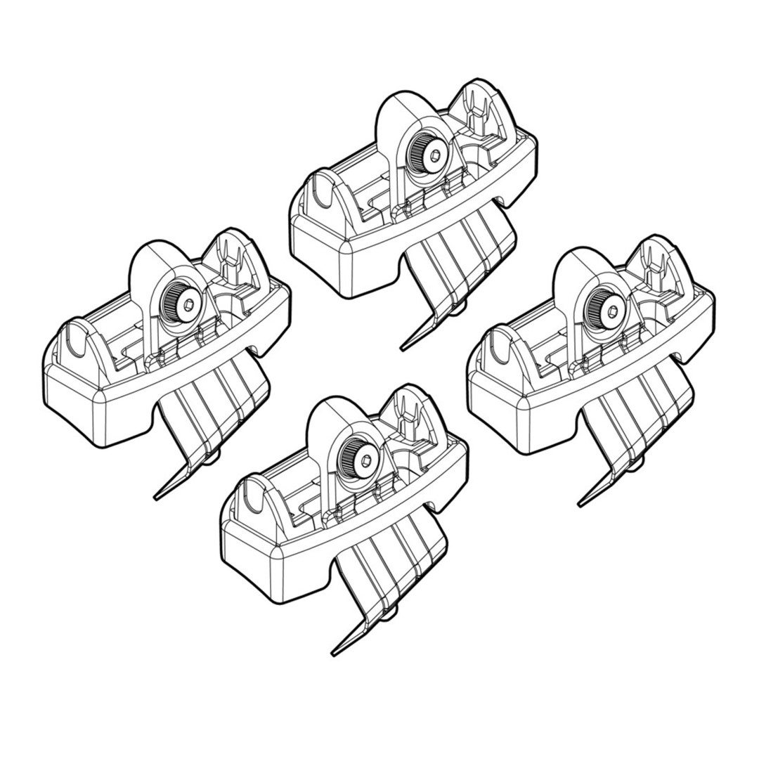 Ακρα Για Μπαρες NORDRIVE Για Peugeot 208 5D 4/12+ Kit