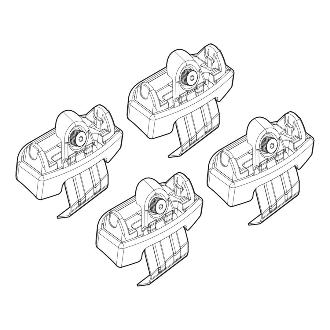 Ακρα Για Μπαρες NORDRIVE Για Fiat 500X 11/14+ Kit