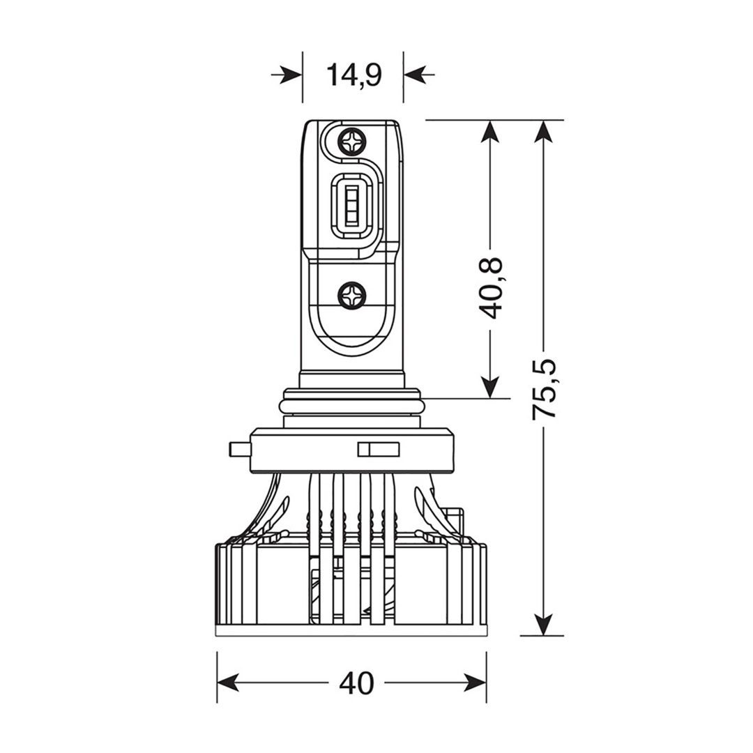 H10/HB3 9005 9-32V 6.500K 6.000LM 72W P20D Halo LED Serie 7 Compact 6LED Cree 2τεμ. LED Kit - Thumbnail 2