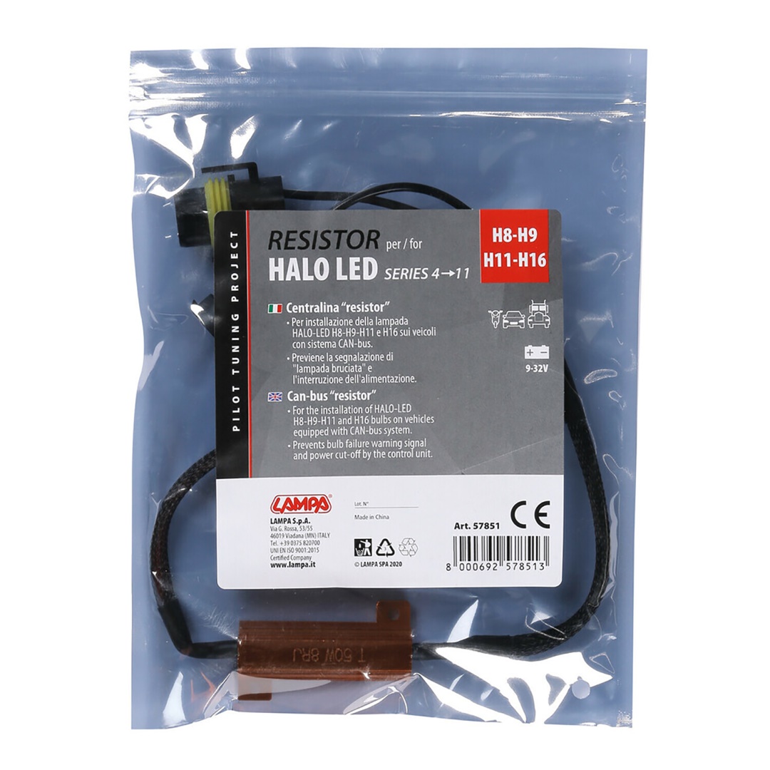 Αντισταση Can-bus Για Halo LED H8/H9/H11/H16 9-32V Series 4-11 (αντισταση-ψευτης-canceller) 1τεμ. - Thumbnail 2
