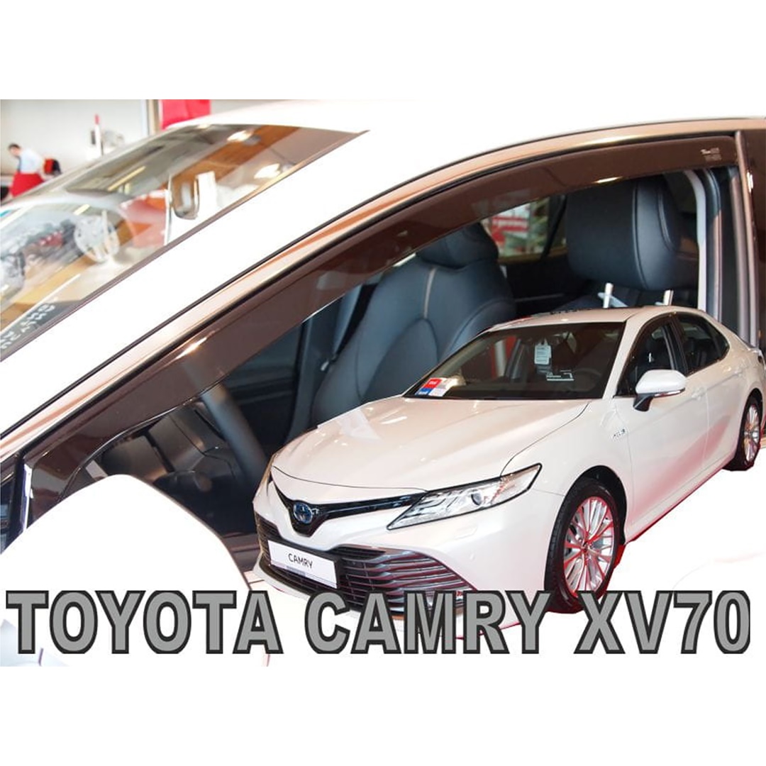 Ανεμοθραυστες Για Toyota Camry XV70 4D 2018+ Ζευγαρι Απο Ευκαμπτο Φιμε Πλαστικο HEKO - 2 Τεμ.