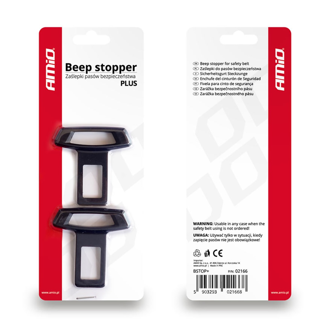 AMIO – Απενεργοποιητές Ζώνης Ασφαλείας Bstop+ Plus 53X55MM, Σταματήστε Τον Ενοχλητικό Ήχο Υπενθύμισης Κατά Τη Μεταφορά Αντικειμένων Ή Τις Εργασίες Στο Όχημα – 2 Τεμ. (02166/AM) - Thumbnail 2