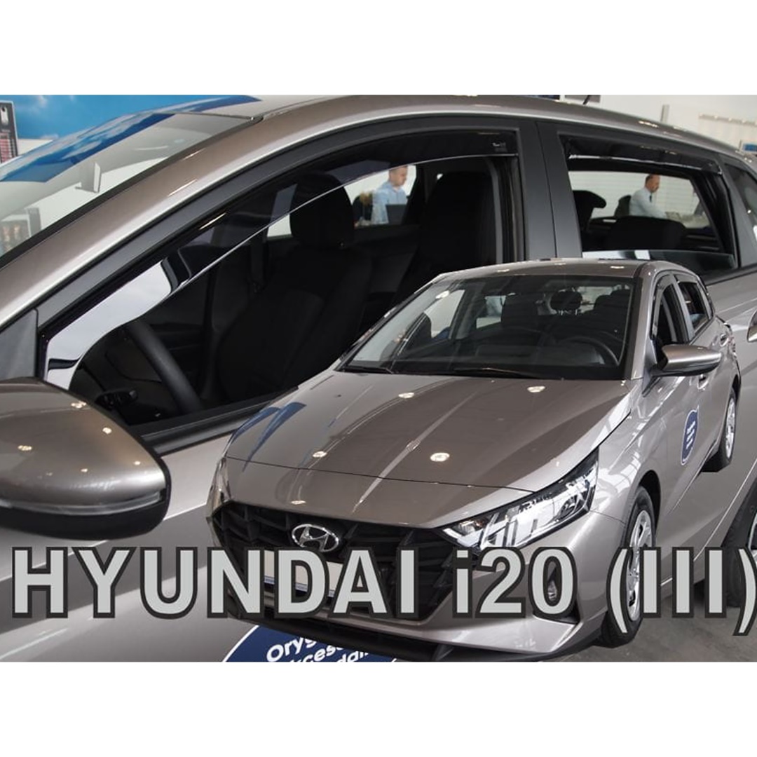 Ανεμοθραυστες Για Hyundai I20 5D 2020+ - Σετ Αυτοκινητου Απο Ευκαμπτο Φιμε Πλαστικο HEKO - 4 Τεμ.