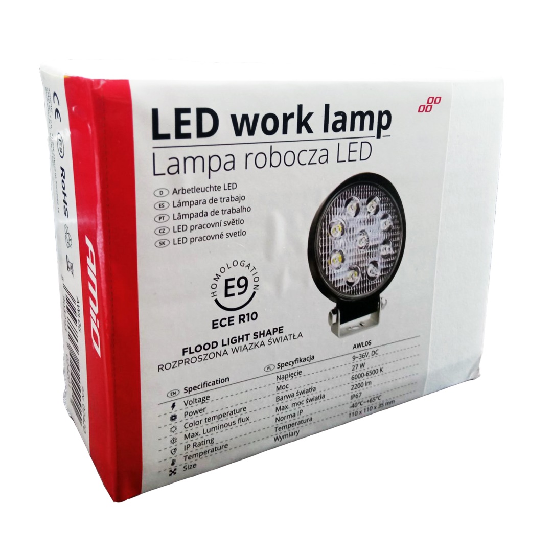 AMIO - Προβολεας Εργασιας Working Lamp Flood 9LED 3030 9-36V 2160LM 6000K Φ 110MM AWL06 – 1 Τεμ. (02420/AM) - Thumbnail 6