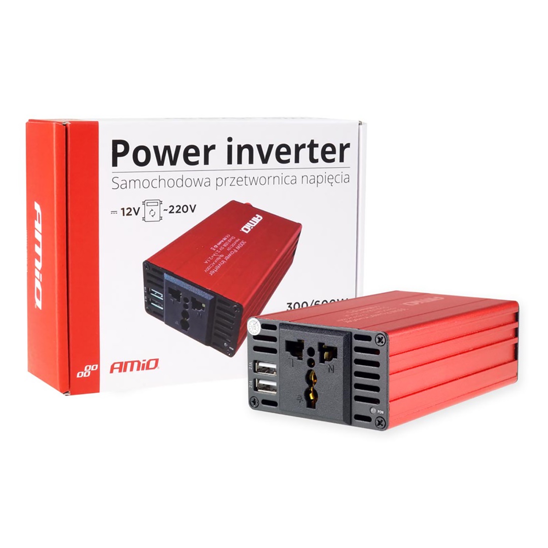 AMIO - Inverter 12-230V MAX300W-PEAK600W +2USB PI03 – 1 Τεμ. (02470/AM) - Thumbnail 5