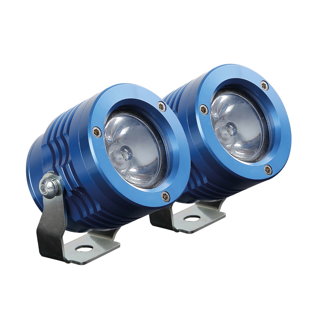 ΠΡΟΒΟΛΕΙΣ ΣΤΡΟΓΓΥΛΟΙ ΜΕ ΒΑΣΗ O-LUX 1LED SMD 6000K 1800LM 12V 18W ΚΑΡΦΙ 36Δχ68Υχ55Β mm ΜΠΛΕ 2 ΤΕΜ