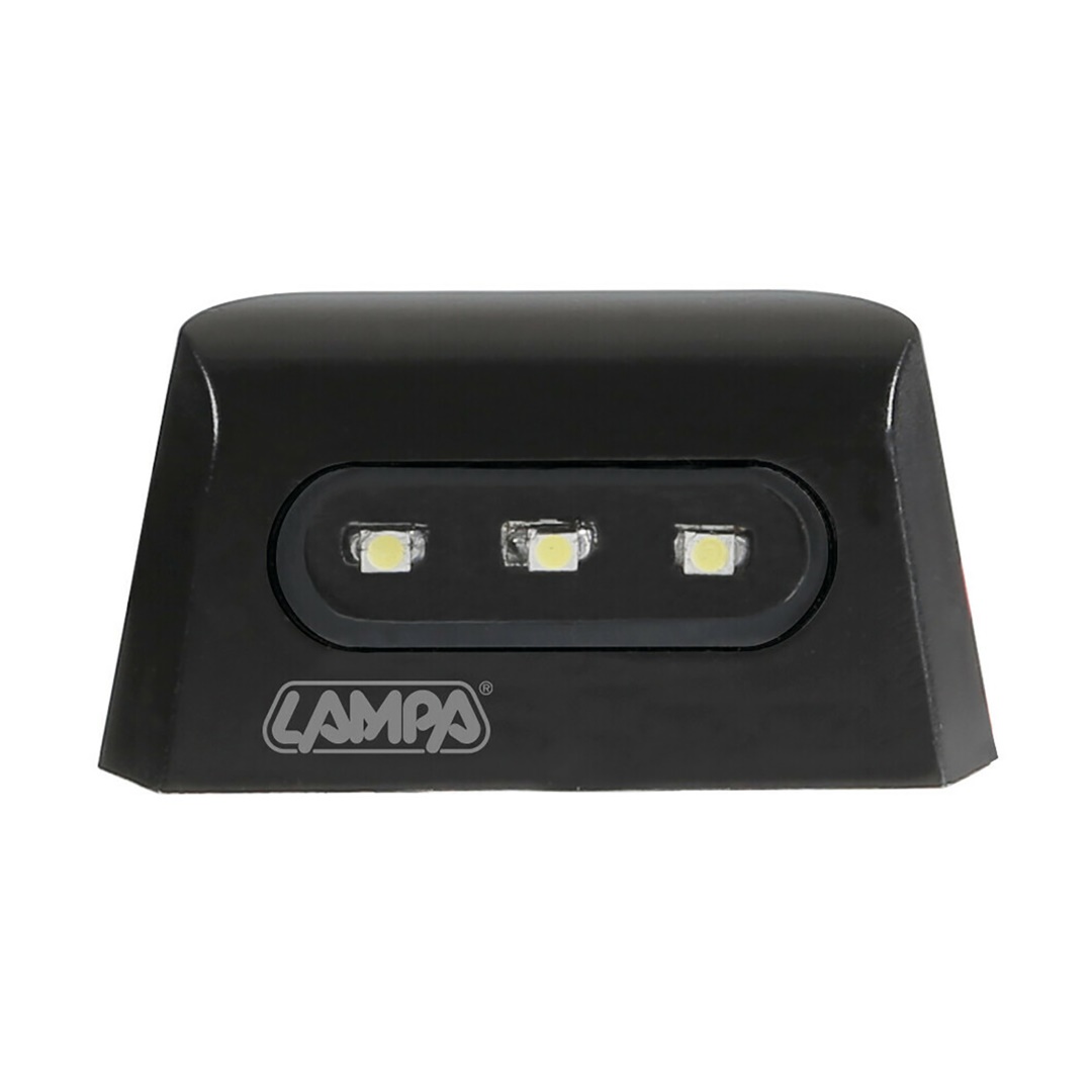 Φως Πινακιδας (πλαφονιερα) Moto A-lon  12V 3LED Smd 57X30MM Λευκο Φως/μαυρο Χρωμα 1τεμ - Thumbnail 3
