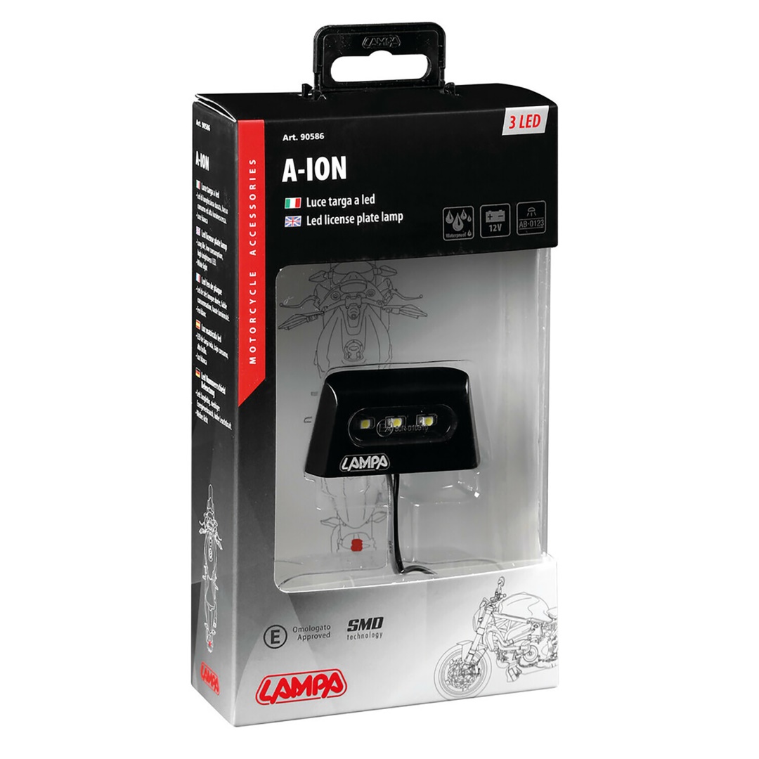 Φως Πινακιδας (πλαφονιερα) Moto A-lon  12V 3LED Smd 57X30MM Λευκο Φως/μαυρο Χρωμα 1τεμ - Thumbnail 6