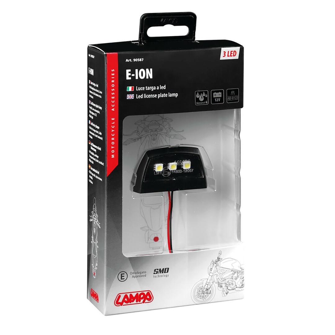 Φως Πινακιδας (πλαφονιερα) Moto E-lon 12V 3LED Smd 58X31MM Λευκο Φως/μαυρο Χρωμα 1τεμ - Thumbnail 6