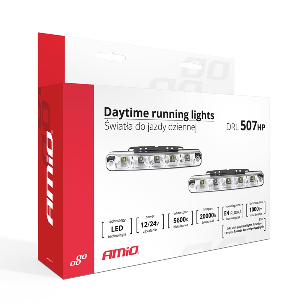 AMIO – Φώτα Ημέρας Drl LED 12/24V 1000LM Για Μέγιστη Ορατότητα & Ασφάλεια Σε Αυτοκίνητο & Φορτηγό – Σετ 2 Τεμ. (01523/AM) - Thumbnail 8