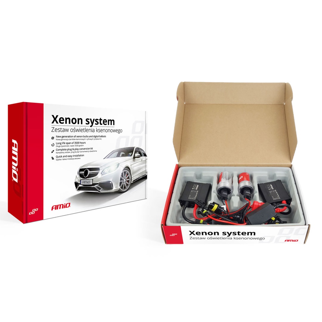 AMIO - Kit Λάμπες Xenon H7M 6000K 35W 12V Με Slim Ballast Για Ισχυρό Λευκό Φωτισμό Δρόμου Και Σταθερή Απόδοση Με Μεταλλική Βάση Και Εύκολη Εγκατάσταση - 1 Σετ (01949/AM) - Thumbnail 2