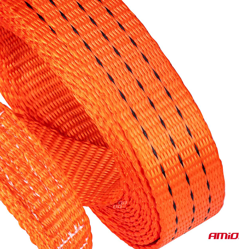 AMIO - Ιμάντας Ρυμούλκησης Tow Rope 35 Mm 3000 Kg 5 M Με Γάντζους Και Ασφάλεια Hook+hook - 1 Τεμ. (02011/AM) - Thumbnail 2