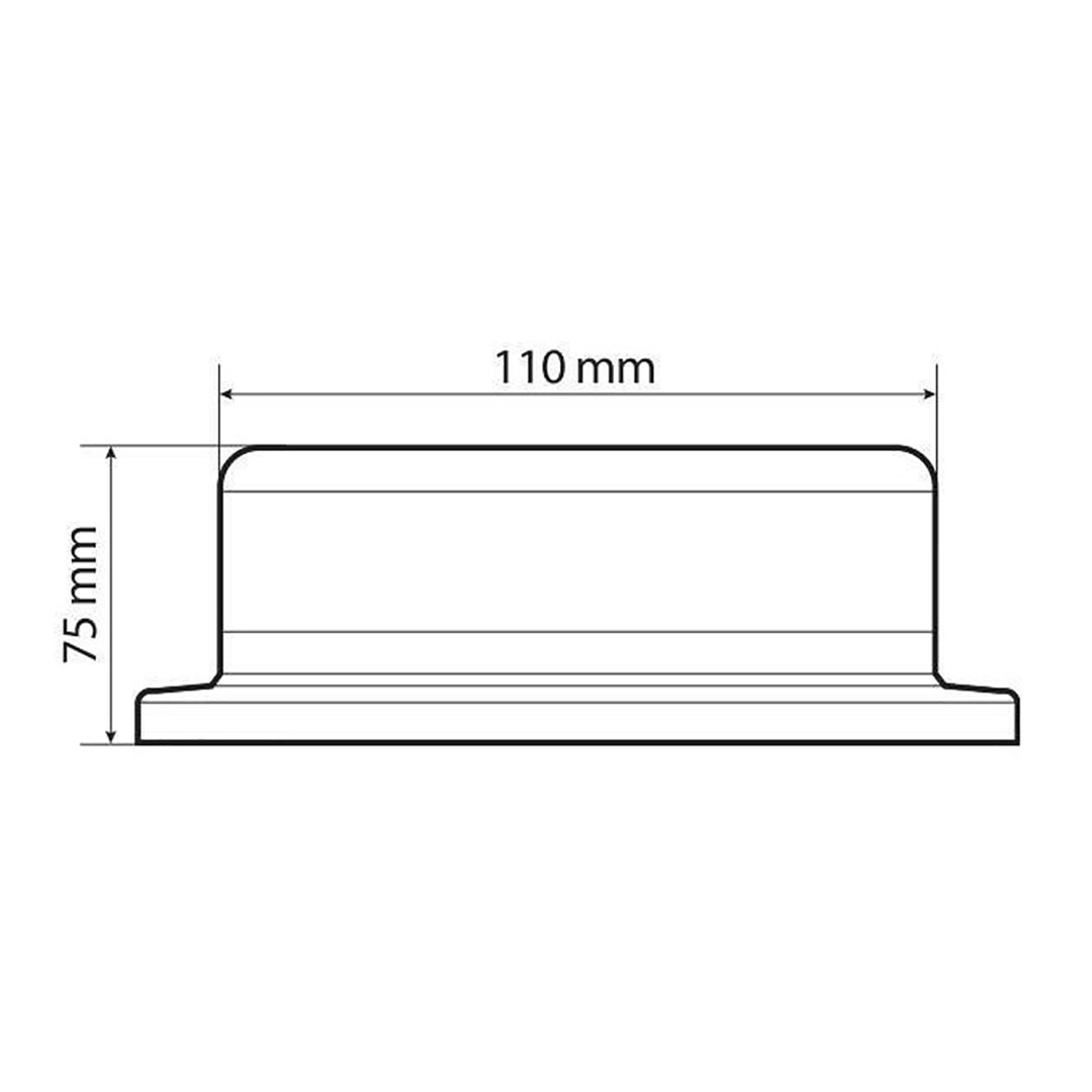 Φαρος Περιστρεφομενος Με Ισια Βαση 8LED RL-14 9-32V 3 Λειτουργιων Βιδωτος Πορτοκαλι 110X75MM - Thumbnail 4
